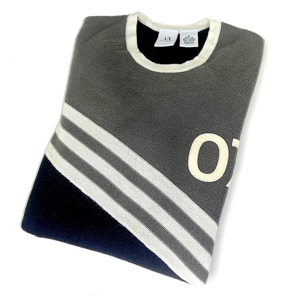 Armani Exchange Diagonal Stripe Vintage Sweater